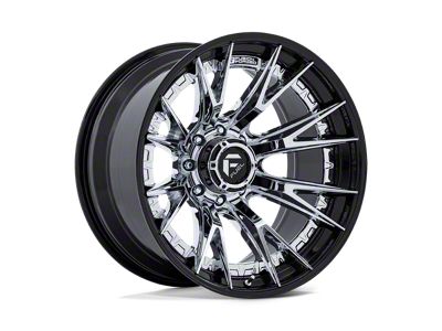 Fuel Wheels Catalyst Chrome with Gloss Black Lip 8-Lug Wheel; 22x12; -44mm Offset (01-06 Silverado 3500 HD SRW)