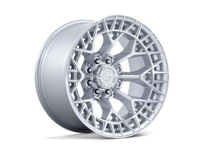 Fuel Wheels Charger Gloss Silver with Machined Face 8-Lug Wheel; 22x12; -44mm Offset (01-06 Silverado 3500 HD SRW)