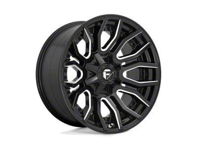 Fuel Wheels Flow Gloss Black Milled 8-Lug Wheel; 18x9; -12mm Offset (01-06 Silverado 3500 HD SRW)