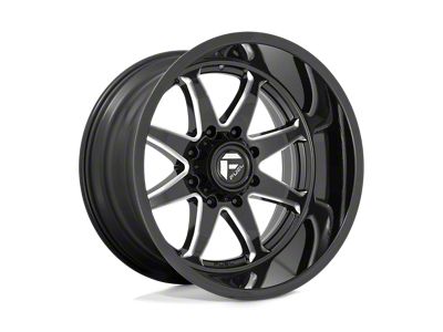 Fuel Wheels Hammer Gloss Black Milled 8-Lug Wheel; 20x10; -18mm Offset (01-06 Silverado 3500 HD SRW)