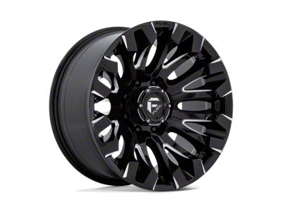 Fuel Wheels Quake Gloss Black Milled 8-Lug Wheel; 20x10; -18mm Offset (01-06 Silverado 3500 HD SRW)