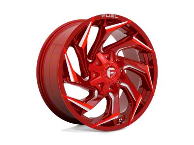 Fuel Wheels Reaction Candy Red Milled 8-Lug Wheel; 20x9; 20mm Offset (01-06 Silverado 3500 HD SRW)