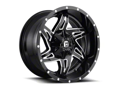 Fuel Wheels Rocker Gloss Black Milled 8-Lug Wheel; 20x9; 1mm Offset (01-06 Silverado 3500 HD SRW)