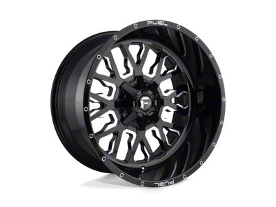 Fuel Wheels Stroke Gloss Black Milled 8-Lug Wheel; 18x9; 1mm Offset (01-06 Silverado 3500 HD SRW)