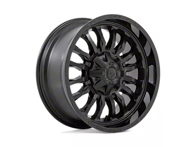 Fuel Wheels Titan Gloss Black Milled 8-Lug Wheel; 20x10; -18mm Offset (01-06 Silverado 3500 HD SRW)