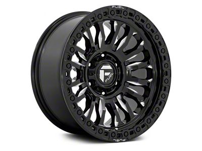 Fuel Wheels Rincon Gloss Black Milled 5-Lug Wheel; 17x9; 1mm Offset (02-08 RAM 1500, Excluding Mega Cab)