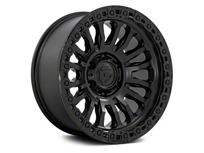 Fuel Wheels Rincon Matte Black with Gloss Black Lip 5-Lug Wheel; 18x9; 1mm Offset (02-08 RAM 1500, Excluding Mega Cab)