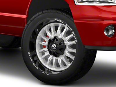 Fuel Wheels Arc Silver Brushed Face with Milled Black Lip 8-Lug Wheel; 22x12; -44mm Offset (03-09 RAM 2500)