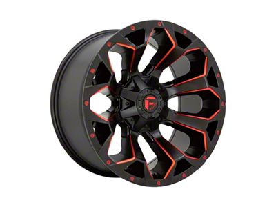 Fuel Wheels Assault Matte Black Red Milled 8-Lug Wheel; 18x9; 1mm Offset (03-09 RAM 2500)