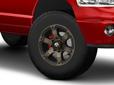 Fuel Wheels Beast Matte Black Double Dark Tint 8-Lug Wheel; 17x9; 1mm Offset (03-09 RAM 2500)