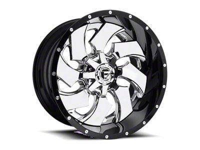 Fuel Wheels Cleaver Chrome with Gloss Black Lip 8-Lug Wheel; 20x9; 20mm Offset (03-09 RAM 2500)