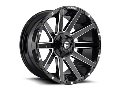 Fuel Wheels Contra Gloss Black Milled 8-Lug Wheel; 20x9; 20mm Offset (03-09 RAM 2500)