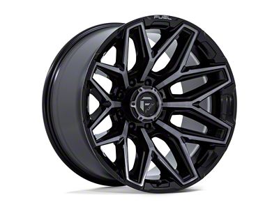 Fuel Wheels Flux Gloss Black Brushed Face with Gray Tint 8-Lug Wheel; 22x12; -44mm Offset (03-09 RAM 2500)