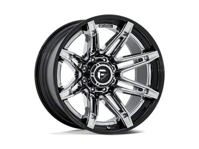 Fuel Wheels Fusion Forged Brawl Chrome with Gloss Black Lip 8-Lug Wheel; 20x10; -18mm Offset (03-09 RAM 2500)