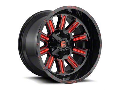 Fuel Wheels Hardline Gloss Black with Red Tint Clear 8-Lug Wheel; 20x9; 20mm Offset (03-09 RAM 2500)