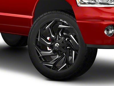 Fuel Wheels Reaction Gloss Black Milled 8-Lug Wheel; 22x10; -18mm Offset (03-09 RAM 2500)