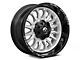 Fuel Wheels Arc Silver Brushed Face with Milled Black Lip 8-Lug Wheel; 22x12; -44mm Offset (03-09 RAM 3500 SRW)