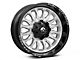 Fuel Wheels Arc Silver Brushed Face with Milled Black Lip 8-Lug Wheel; 22x12; -44mm Offset (03-09 RAM 3500 SRW)