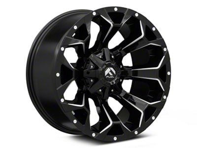 Fuel Wheels Assault Gloss Black Milled 8-Lug Wheel; 20x9; 20mm Offset (03-09 RAM 3500 SRW)