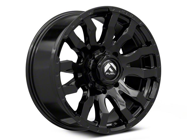 Fuel Wheels Blitz Gloss Black 8-Lug Wheel; 20x10; -18mm Offset (03-09 RAM 3500 SRW)