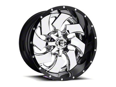 Fuel Wheels Cleaver Chrome with Gloss Black Lip 8-Lug Wheel; 20x9; 20mm Offset (03-09 RAM 3500 SRW)