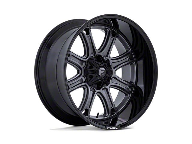 Fuel Wheels Darkstar Matte Gunmetal with Black Lip 8-Lug Wheel; 20x9; 1mm Offset (03-09 RAM 3500 SRW)