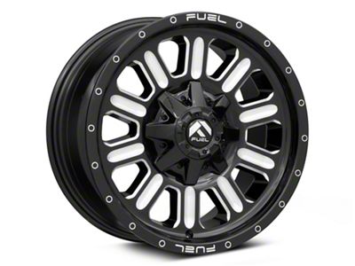 Fuel Wheels Hardline Gloss Black Milled 8-Lug Wheel; 18x9; 20mm Offset (03-09 RAM 3500 SRW)