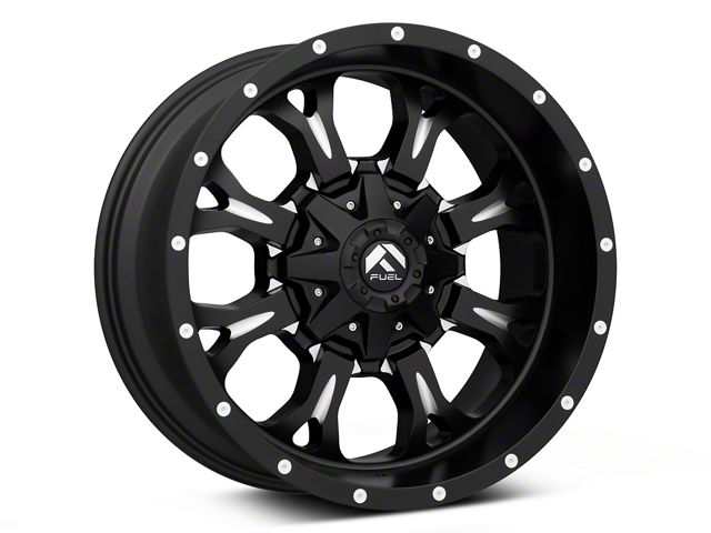 Fuel Wheels Krank Matte Black Milled 8-Lug Wheel; 18x9; 1mm Offset (03-09 RAM 3500 SRW)