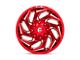 Fuel Wheels Reaction Candy Red Milled 8-Lug Wheel; 20x9; 1mm Offset (03-09 RAM 3500 SRW)