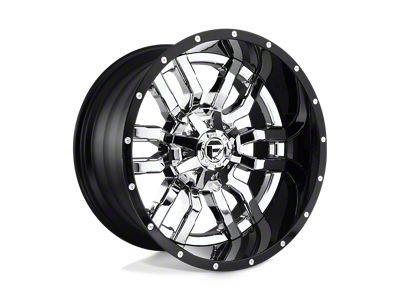 Fuel Wheels Sledge Chrome with Gloss Black Lip 8-Lug Wheel; 20x10; -18mm Offset (03-09 RAM 3500 SRW)