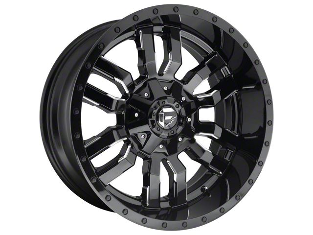 Fuel Wheels Sledge Gloss Black Milled 8-Lug Wheel; 18x9; 20mm Offset (03-09 RAM 3500 SRW)