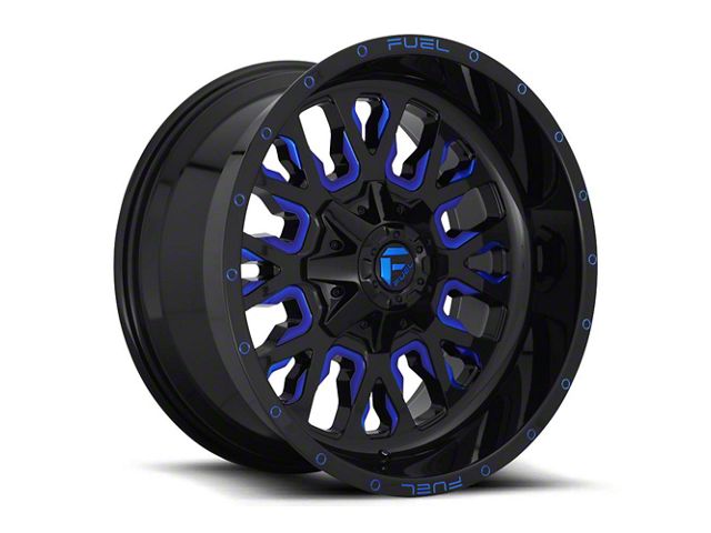 Fuel Wheels Stroke Gloss Black with Blue Tint Clear 8-Lug Wheel; 20x9; 20mm Offset (03-09 RAM 3500 SRW)