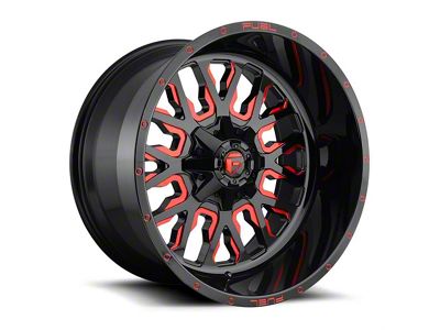 Fuel Wheels Stroke Gloss Black with Red Tint Clear 8-Lug Wheel; 18x9; -12mm Offset (03-09 RAM 3500 SRW)