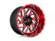 Fuel Wheels Triton Candy Red Milled 8-Lug Wheel; 22x12; -43mm Offset (03-09 RAM 3500 SRW)