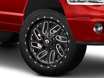 Fuel Wheels Triton Gloss Black Milled 8-Lug Wheel; 22x10; -18mm Offset (03-09 RAM 3500 SRW)