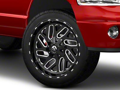 Fuel Wheels Triton Gloss Black Milled 8-Lug Wheel; 22x14; -75mm Offset (03-09 RAM 3500 SRW)