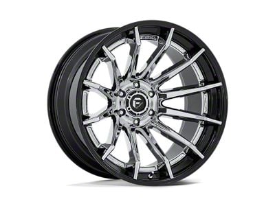 Fuel Wheels Burn Chrome with Gloss Black Lip 6-Lug Wheel; 20x9; 1mm Offset (04-08 F-150)