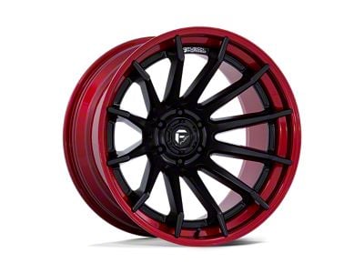 Fuel Wheels Burn Matte Black with Candy Red Lip 6-Lug Wheel; 20x9; 1mm Offset (04-08 F-150)