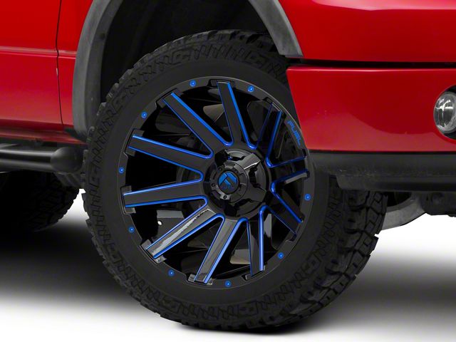 Fuel Wheels Contra Gloss Black with Blue Tinted Clear 6-Lug Wheel; 20x10; -19mm Offset (04-08 F-150)