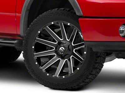 Fuel Wheels Contra Gloss Black Milled 6-Lug Wheel; 22x12; -43mm Offset (04-08 F-150)