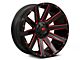 Fuel Wheels Contra Gloss Black with Red Tint 6-Lug Wheel; 22x10; -19mm Offset (04-08 F-150)