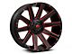 Fuel Wheels Contra Gloss Black with Red Tint 6-Lug Wheel; 22x10; -19mm Offset (04-08 F-150)