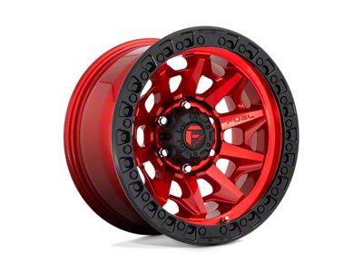 Fuel Wheels Covert Candy Red with Black Bead Ring 6-Lug Wheel; 17x9; -12mm Offset (04-08 F-150)