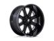 Fuel Wheels Darkstar Gloss Black Milled 6-Lug Wheel; 20x9; 1mm Offset (04-08 F-150)