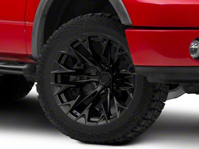 Fuel Wheels Flame Blackout 6-Lug Wheel; 22x12; -44mm Offset (04-08 F-150)