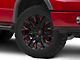 Fuel Wheels Flame Gloss Black Milled with Candy Red 6-Lug Wheel; 22x10; -18mm Offset (04-08 F-150)