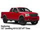 Fuel Wheels Flame Gloss Black Milled with Candy Red 6-Lug Wheel; 22x10; -18mm Offset (04-08 F-150)