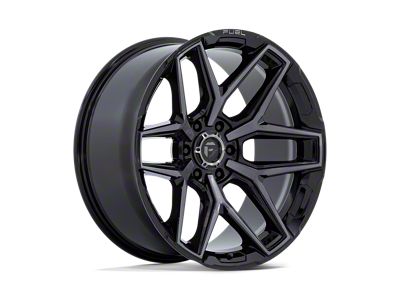 Fuel Wheels Flux Gloss Black Brushed with Gray Tint 6-Lug Wheel; 18x9; 1mm Offset (04-08 F-150)