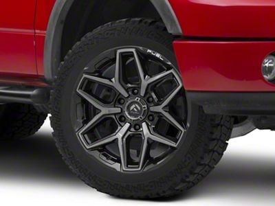 Fuel Wheels Flux Gloss Black Brushed with Gray Tint 6-Lug Wheel; 22x10; -18mm Offset (04-08 F-150)