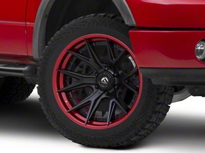 Fuel Wheels Fusion Forged Catalyst Matte Black with Candy Red Lip 6-Lug Wheel; 22x10; -18mm Offset (04-08 F-150)